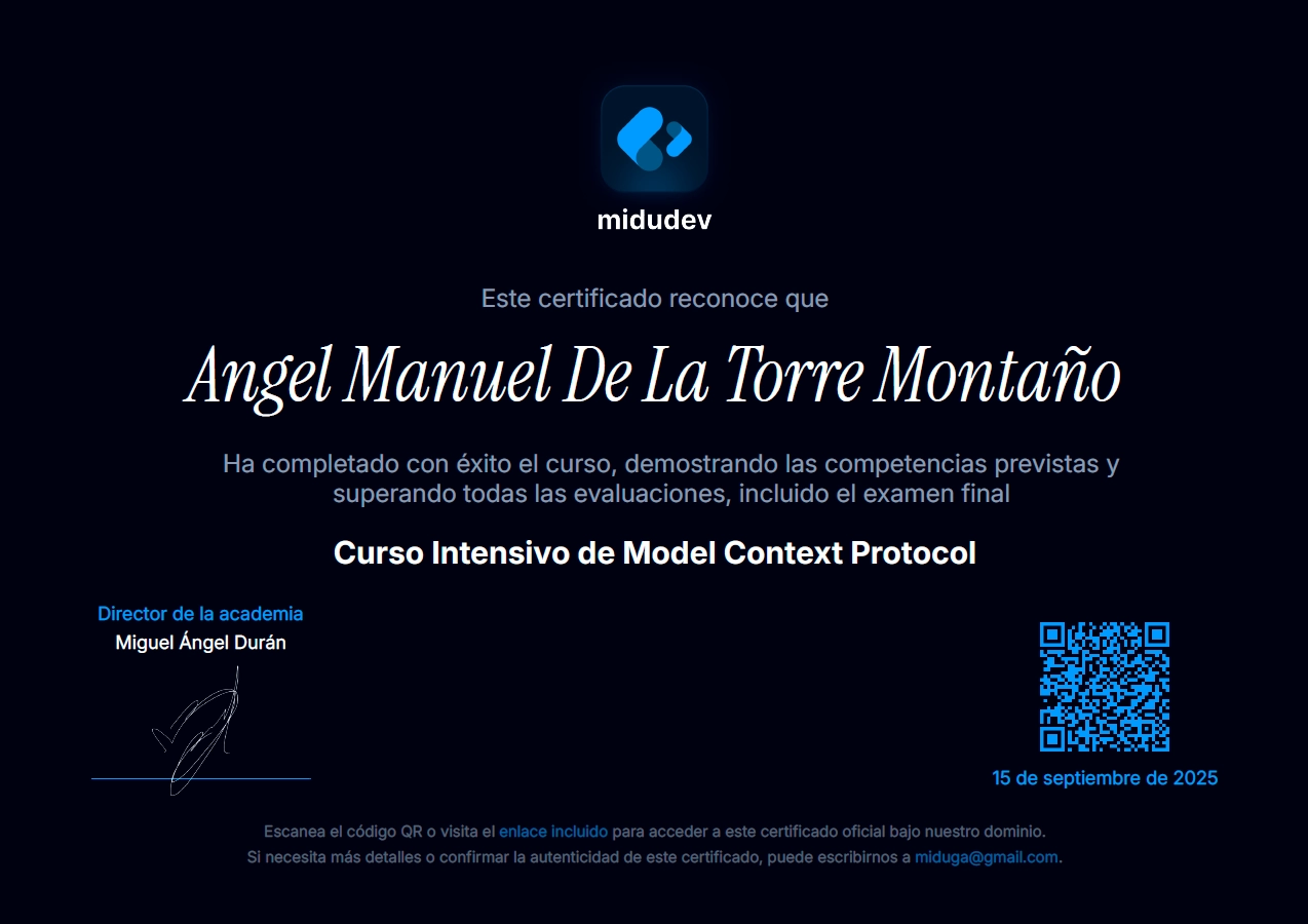 Certificación Curso Intensivo de Model Context Protocol (MCP)