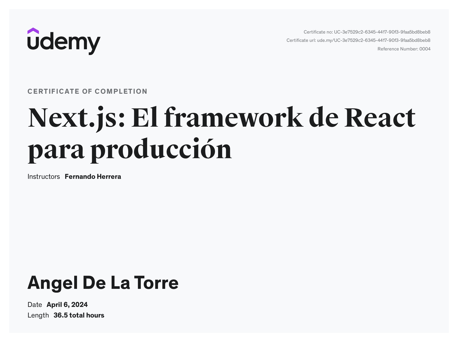 Certificación Next.js: El Framework de React para producción
